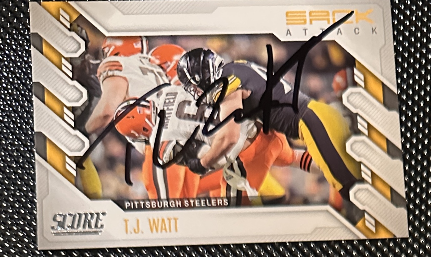 TJ Watt Autographed Card 