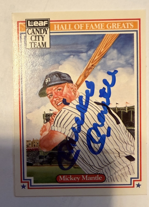 Mickey Mantle Autographed CARD