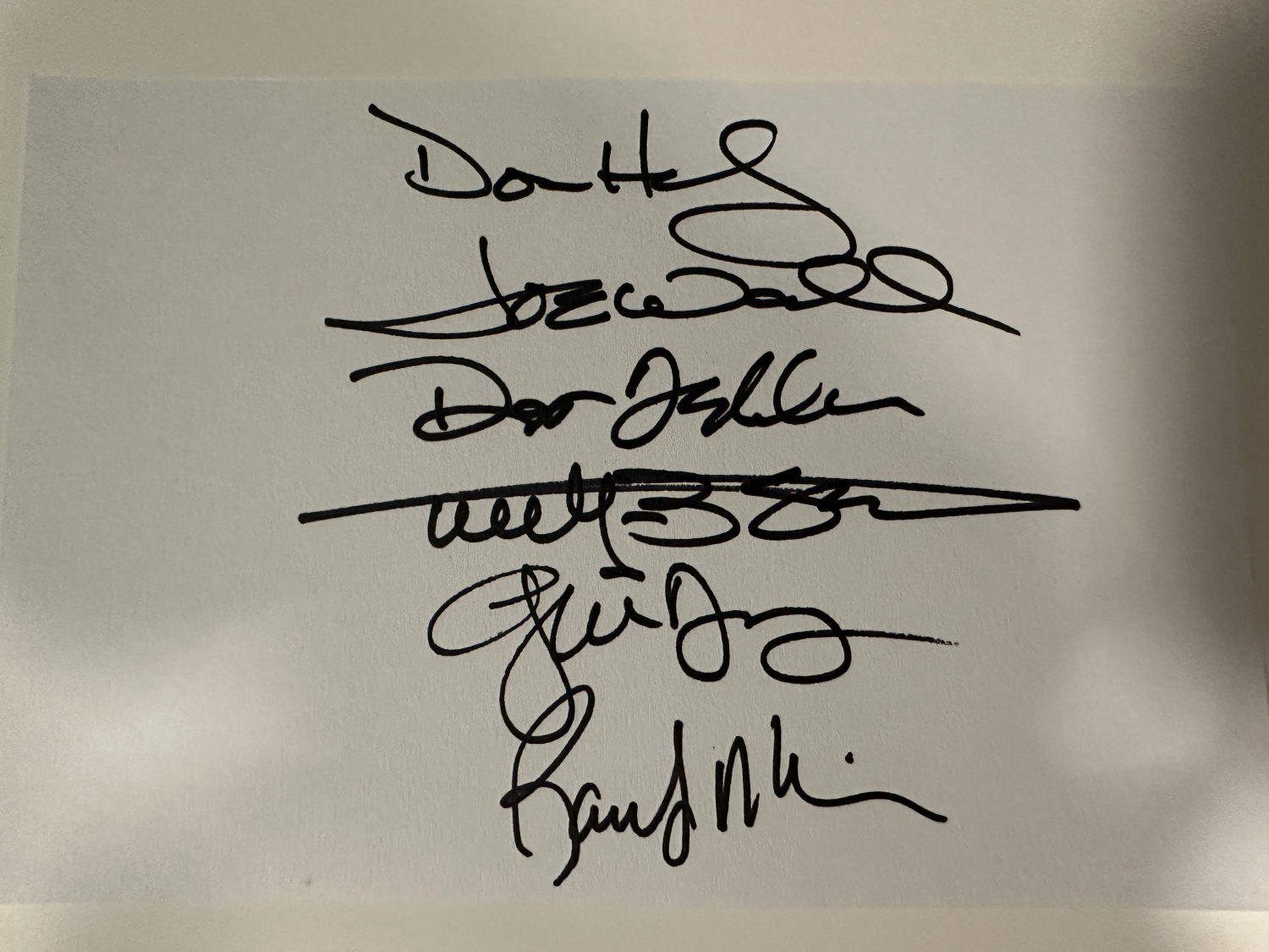 The Eagles Autographed Card 