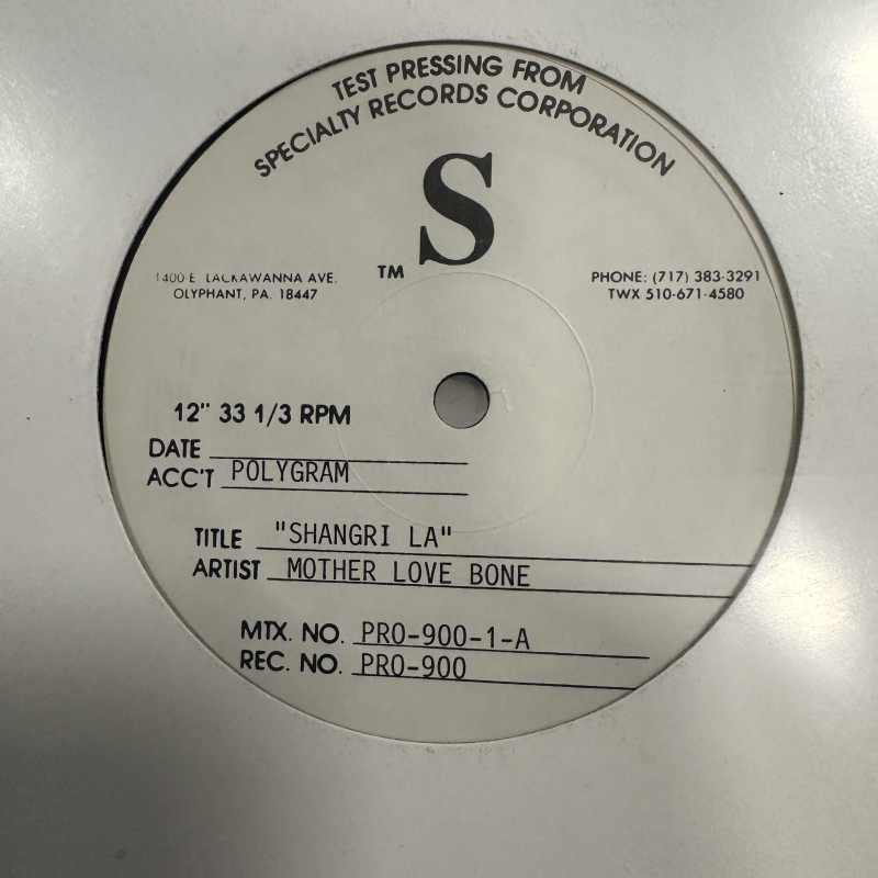 Mother Love Bone - This Is Shangrila (Test Pressing)
