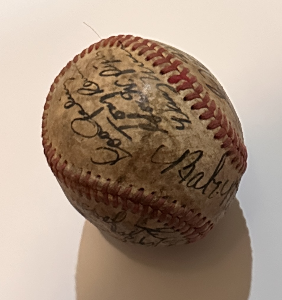 1933 New York Yankees Autographed BASEBALL 