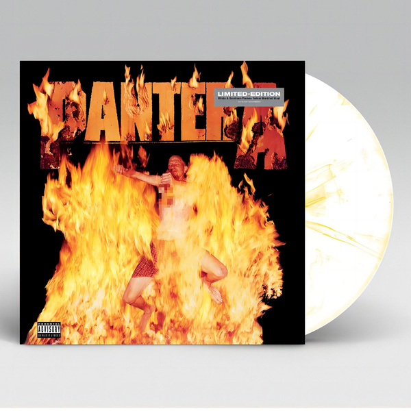 Pantera - Reinventing the Steel White & Southern Flames Yellow Marbled Vinyl