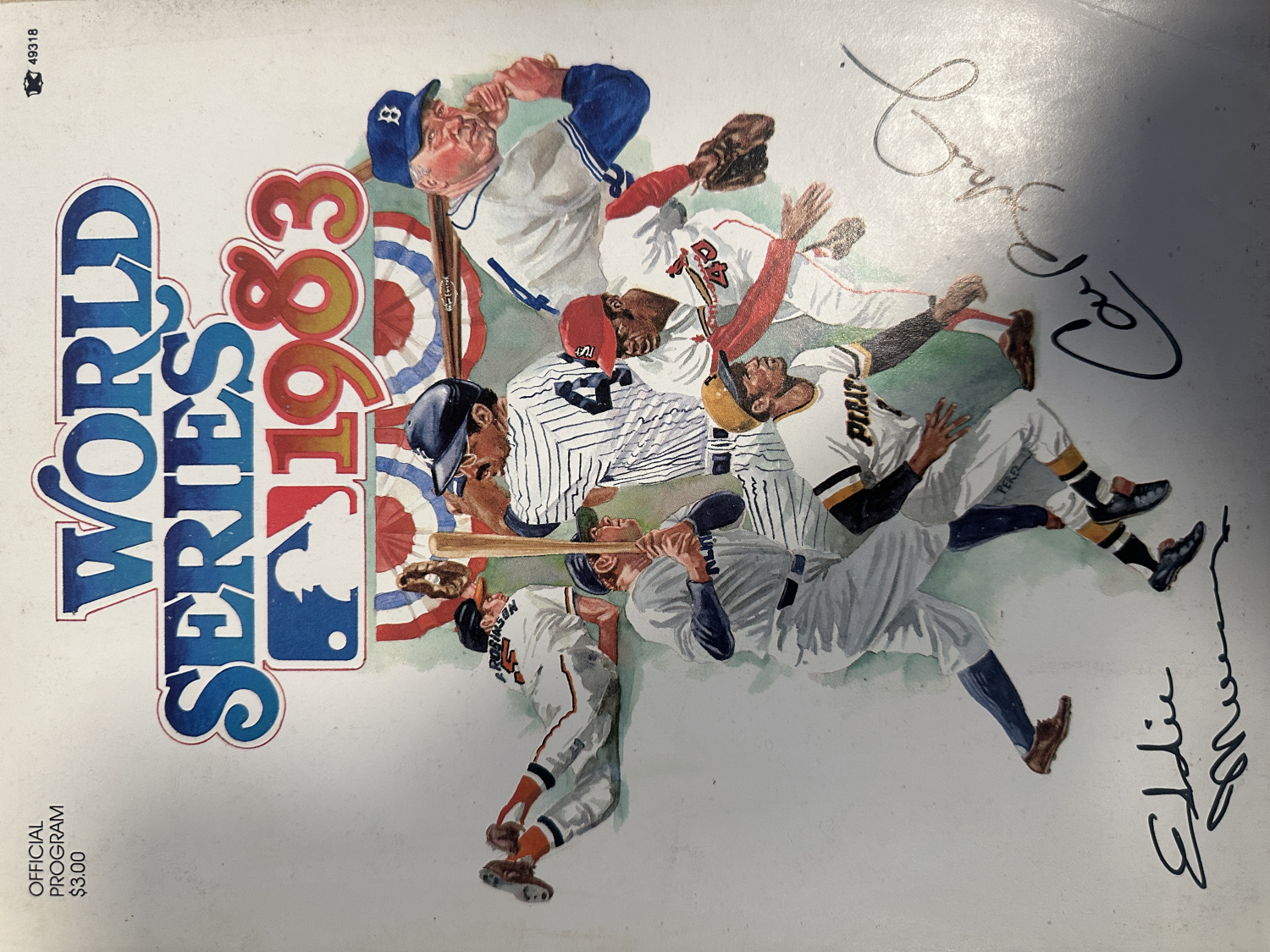 Cal Ripkin Jr / Eddie Murray Autographed World Series Program