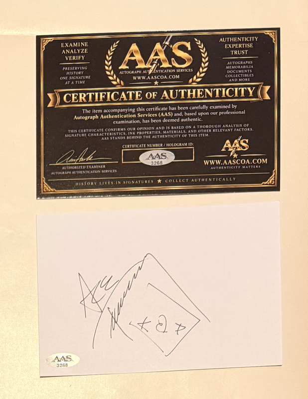 Ace Frehley Autographed 5x7 Card