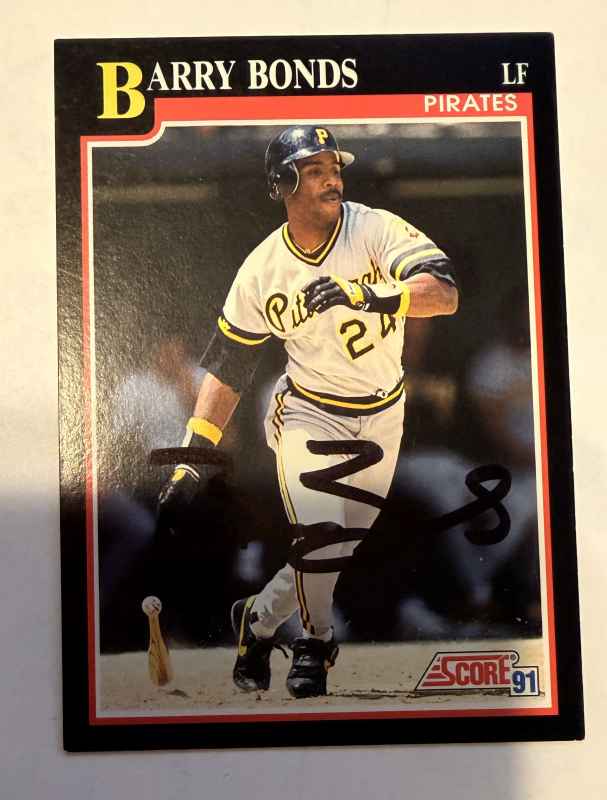 Barry Bonds Autographed CARD