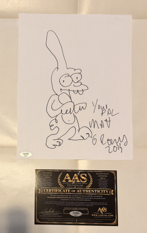 Barr Simpson Matt Groening Sketch