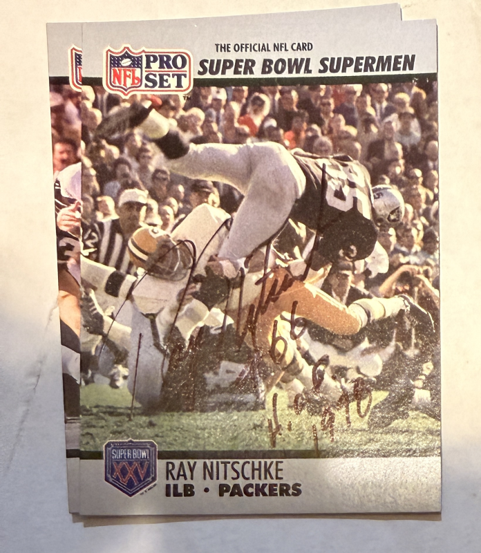 Ray Nitschke Autographed CARD
