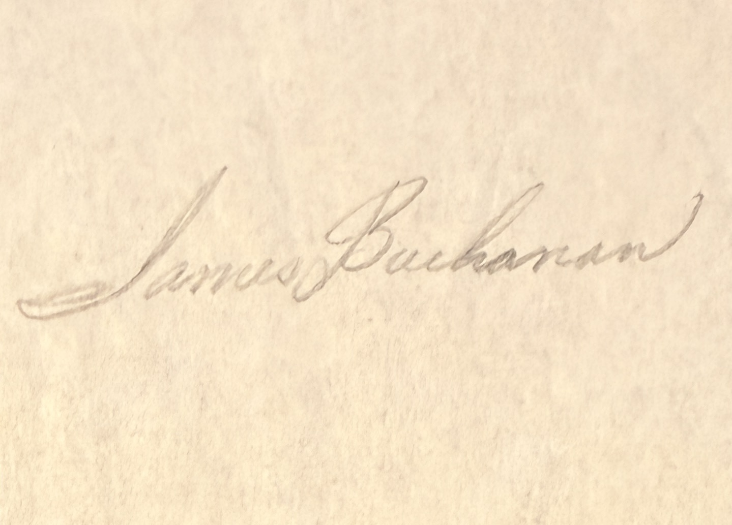 US PRESIDENT James Buchanan Autographed Document Page