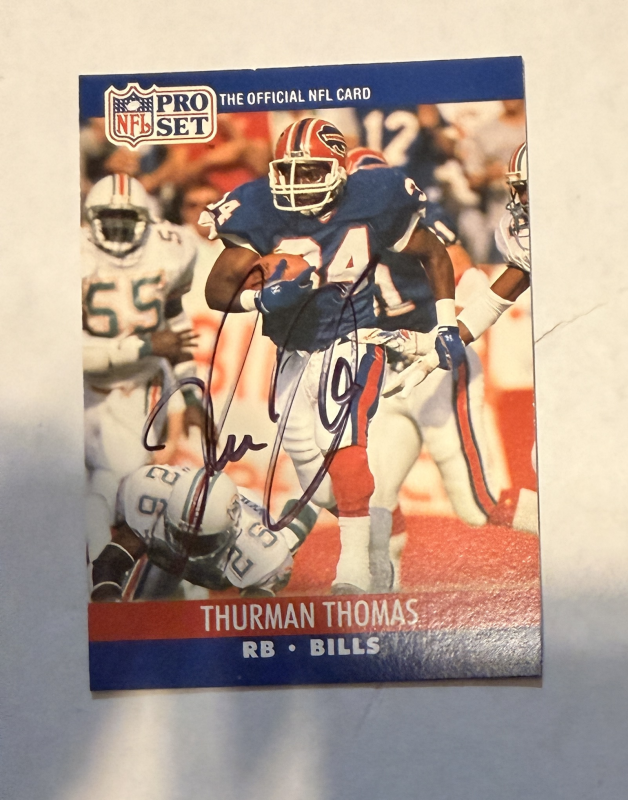 Thruman Thomas Autographed CARD