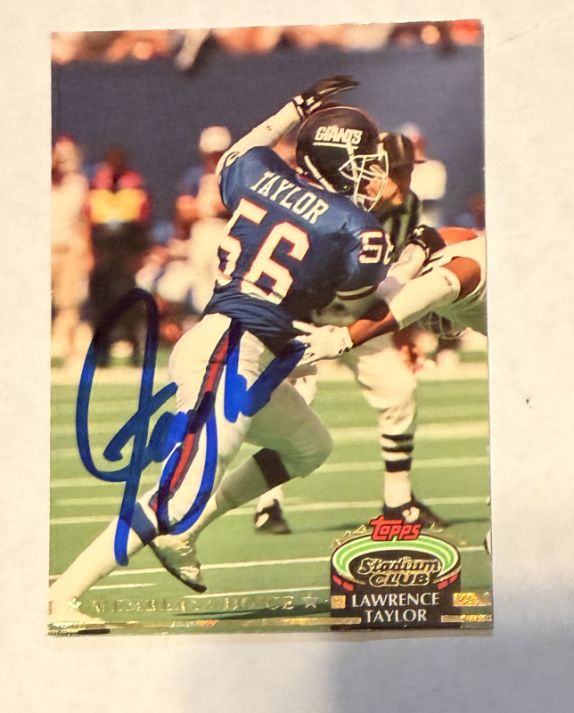 Lawrence Taylor Autographed CARD