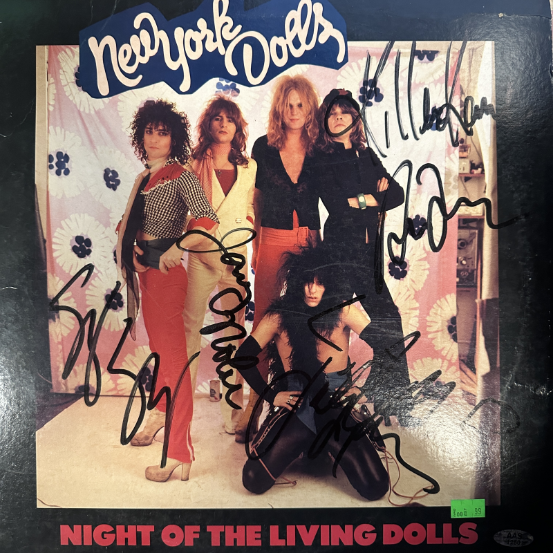 New York Dolls Autographed Album Cover