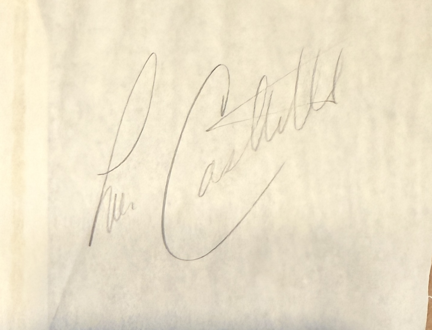 Lou Costello Autographed Book Page