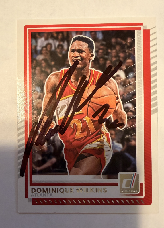 Domnique Wilkins Autographed CARD
