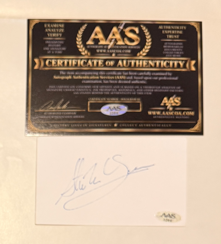 Steve McQueen Autographed 3x5 Card