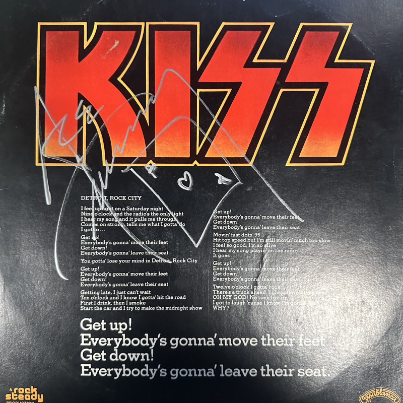 Ace Frehley Autographed Album Cover