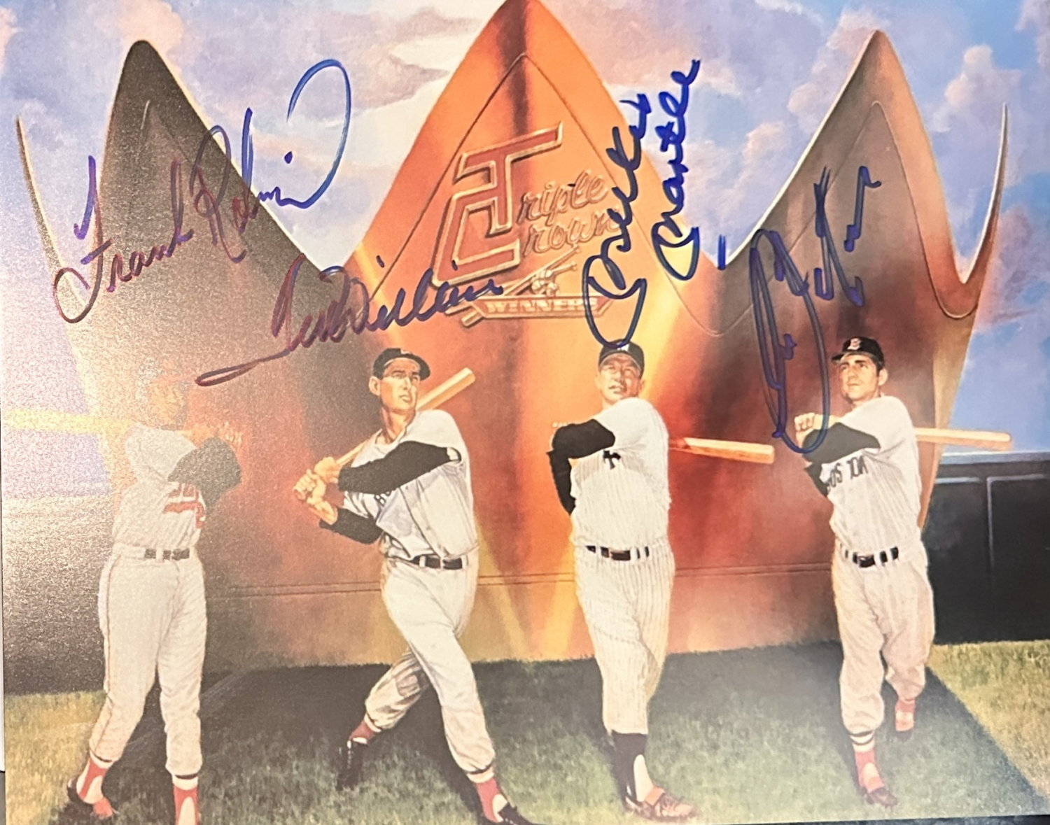 Triple Crown Autographed PHOTO MANTLE WILLIAMS