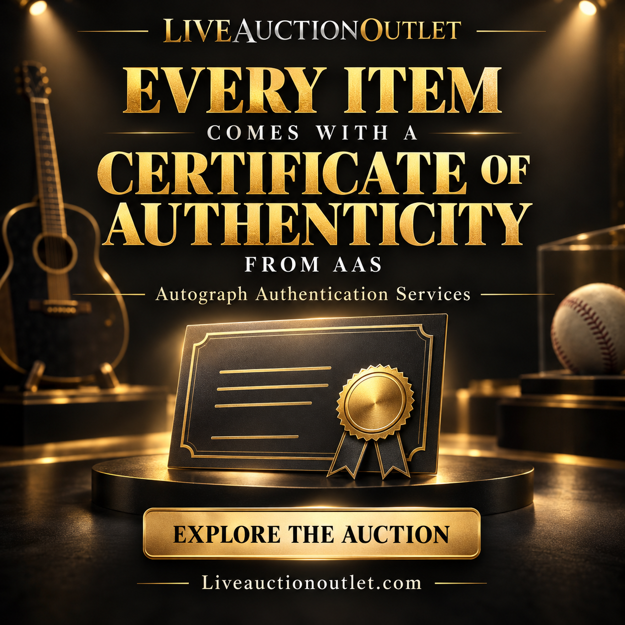 EACH ITEM COMES WITH A CERTIFICATE OF AUTHENTICITY!