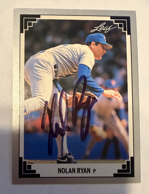 Nolan Ryan Autographed Card