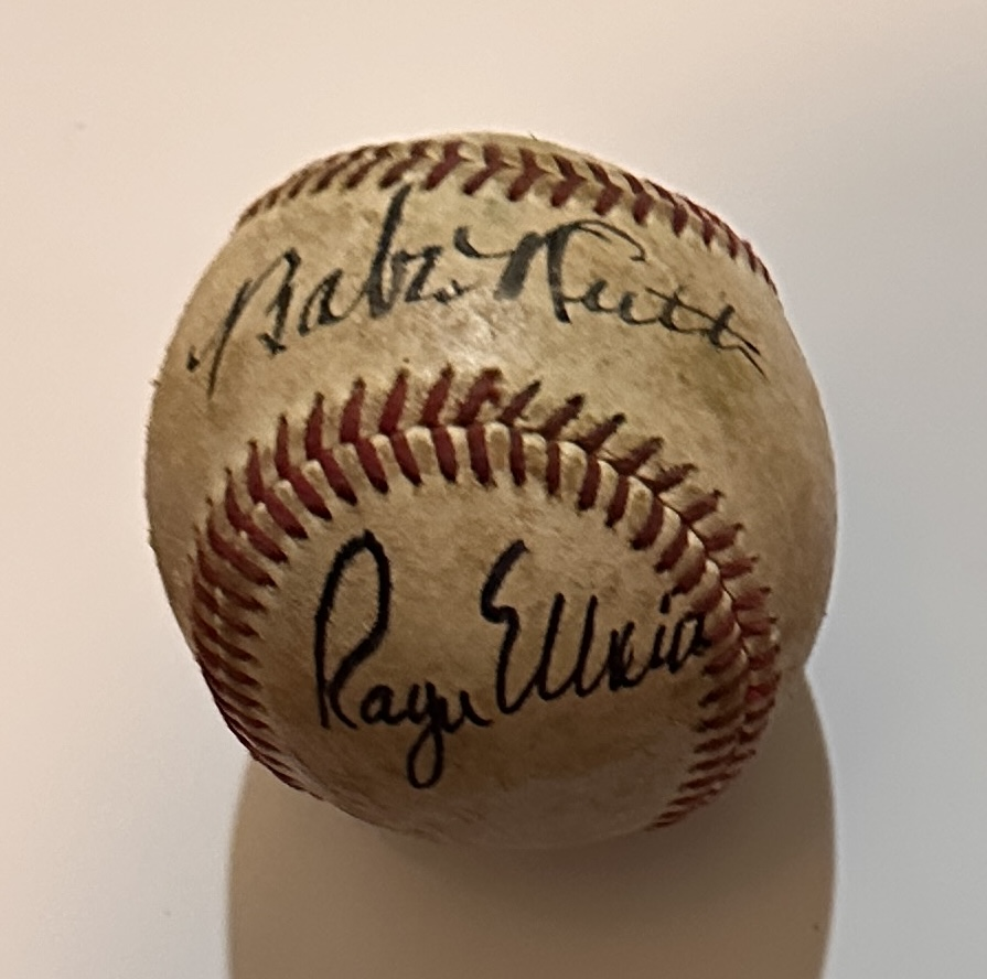 Babe Ruth Roger Maris Autographed BASEBALL 