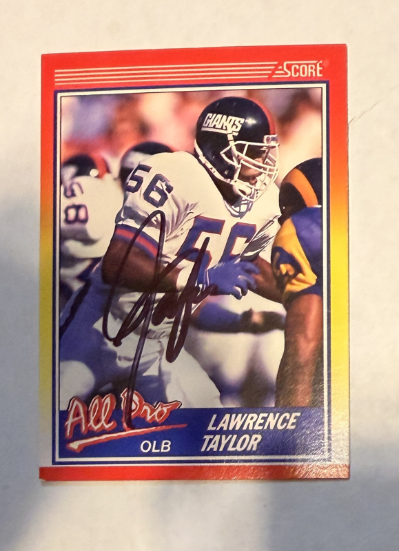 Lawrence Taylor Autographed CARD