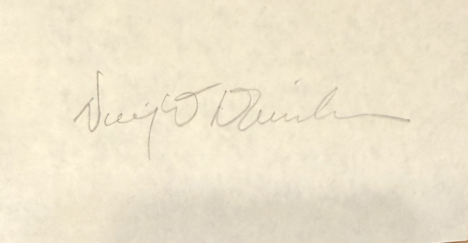 Dwight Eisenhower Autographed Page