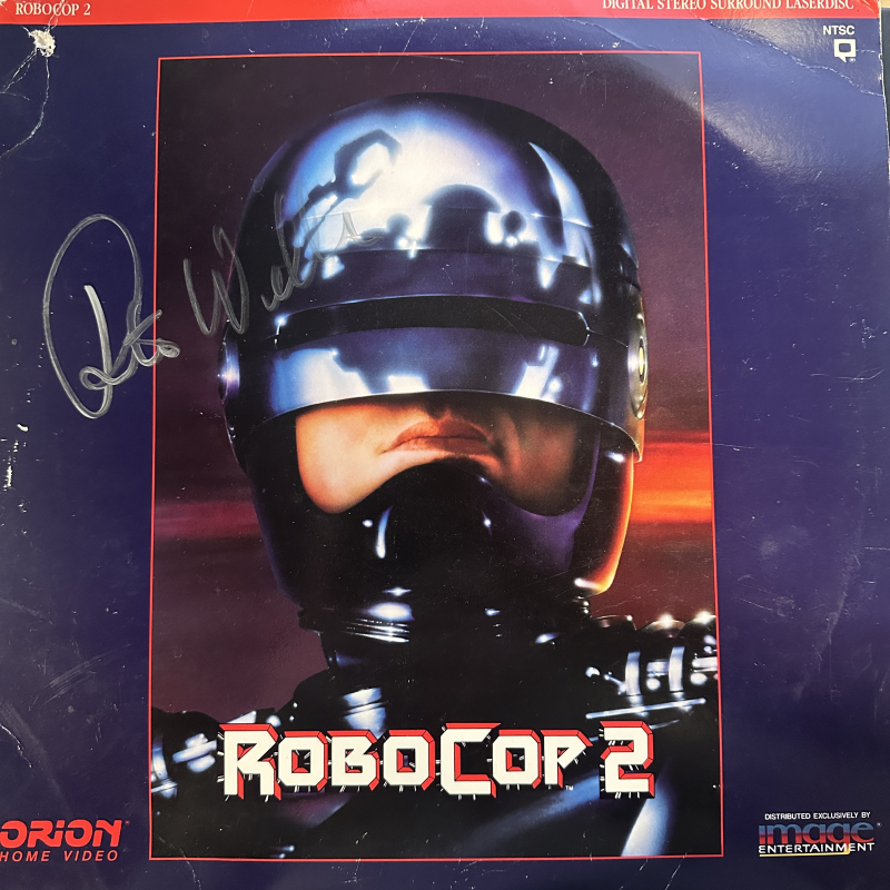Peter Weller Autographed Laserdisc Cover