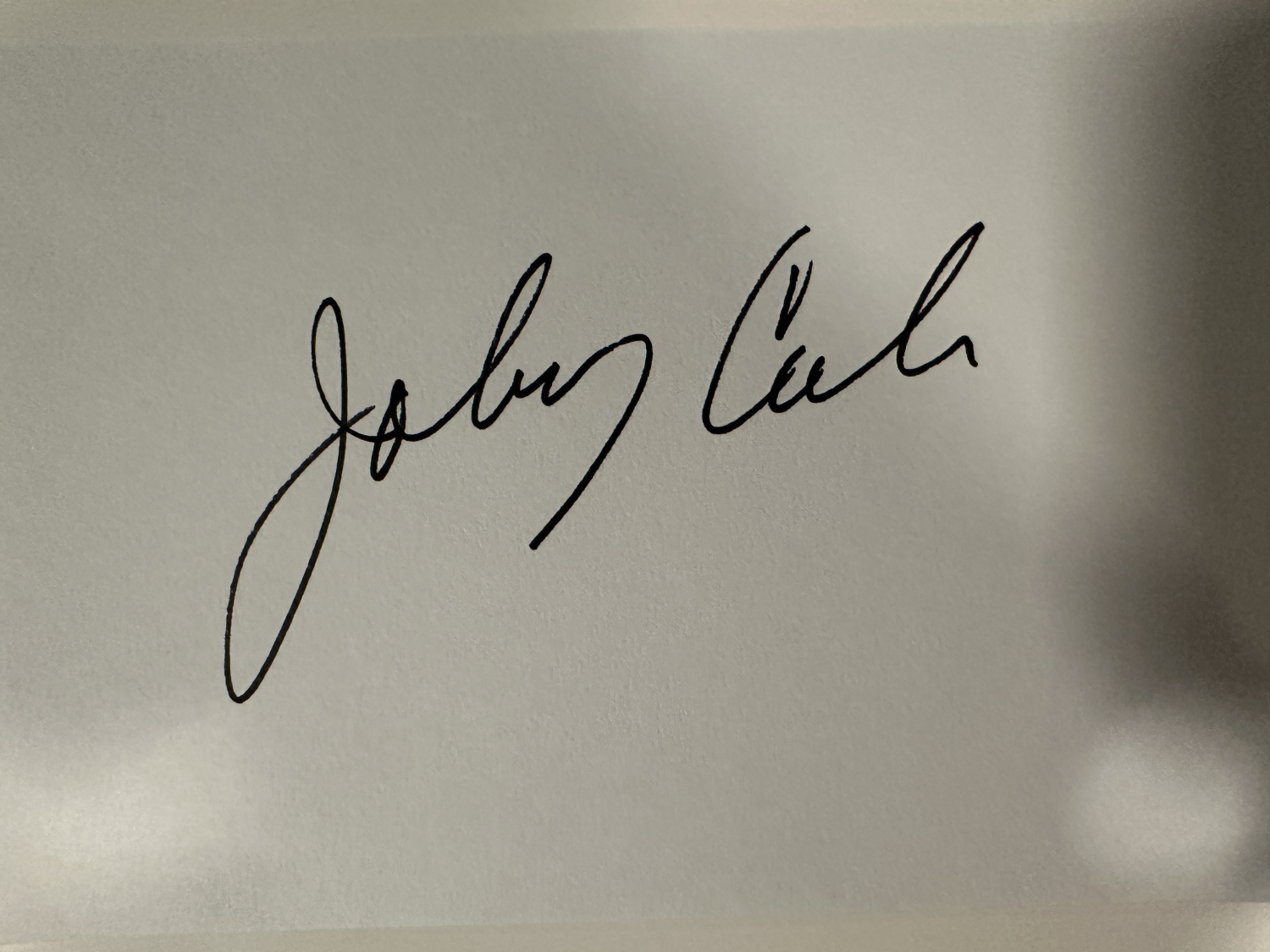Johnny Cash Autographed Card 