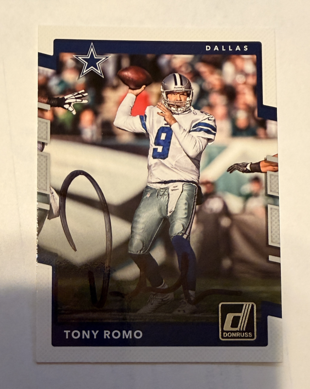 Tony Romo Autographed Card