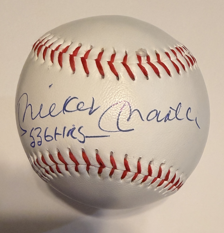 Mickey Mantle Autographed Baseball 536 HRS