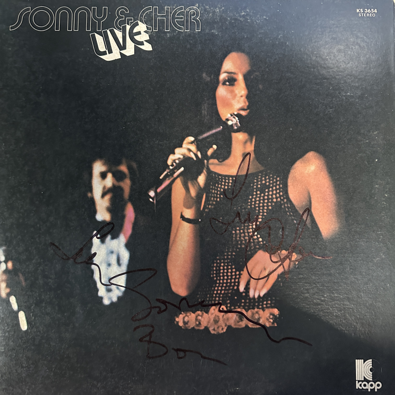 Sonny And Cher Autographed Album Cover