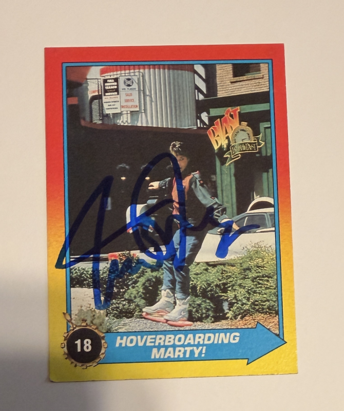 Michael J. Fox Autographed Card 