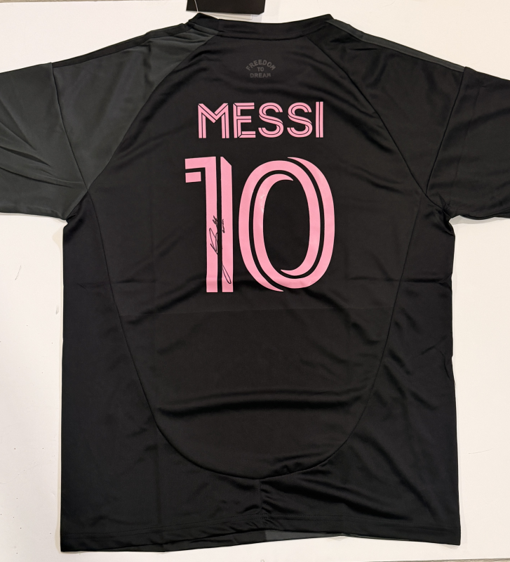 Lionel Messi Autographed Black Jersey