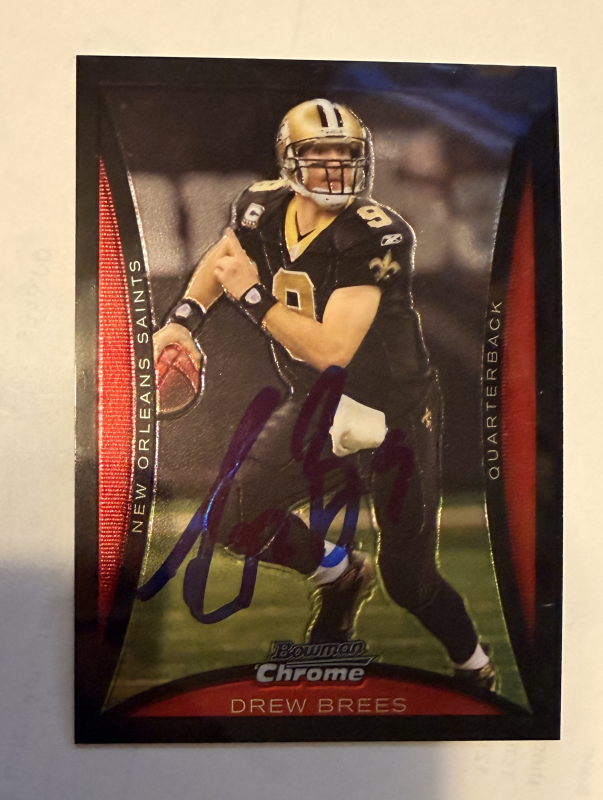 Drew Brees Autographed CARD