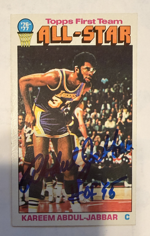 Kareem Abdul Jabbar Autographed Card