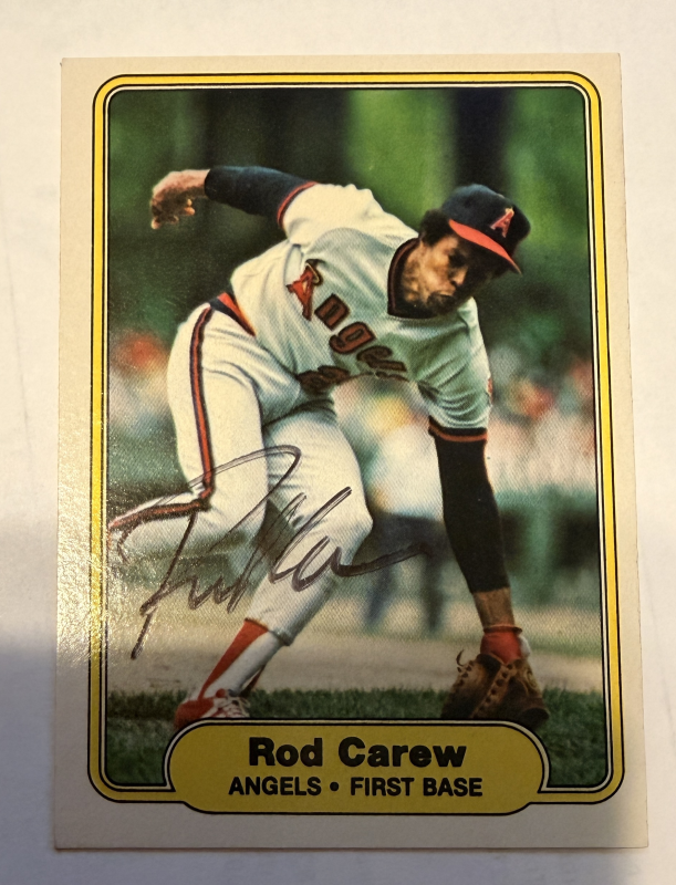 Rod Carew Autographed Card