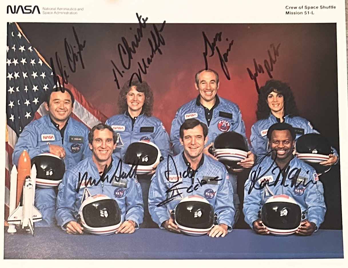 NASA Challenger Autographed PHOTO ALL 7