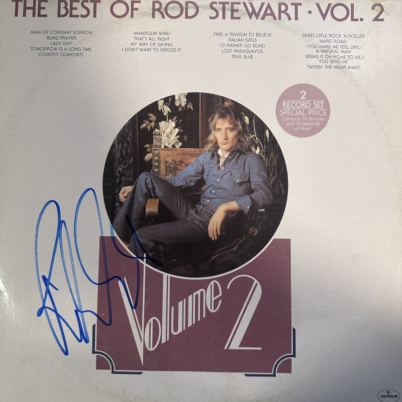 Rod Stewart Autographed Album Cover