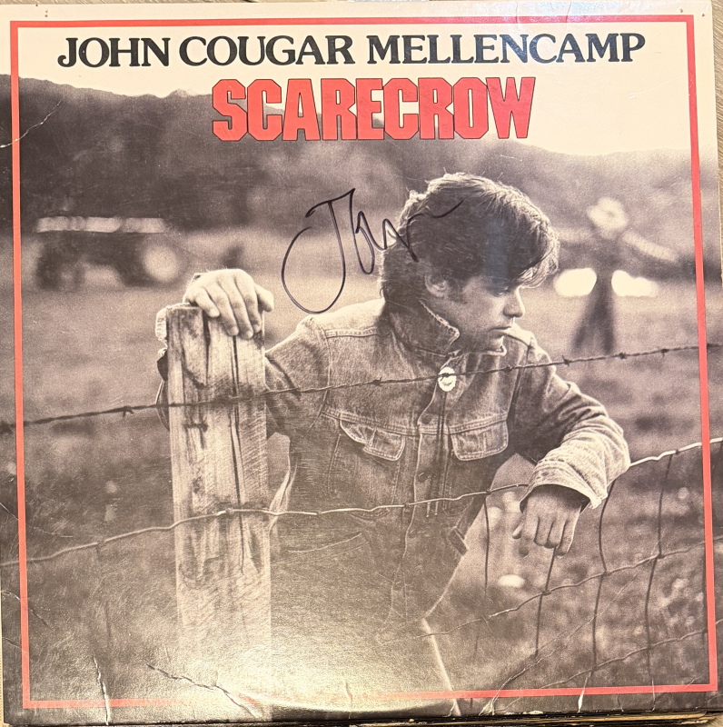John Cougar Mellencamp Autographed Album AAS COA!