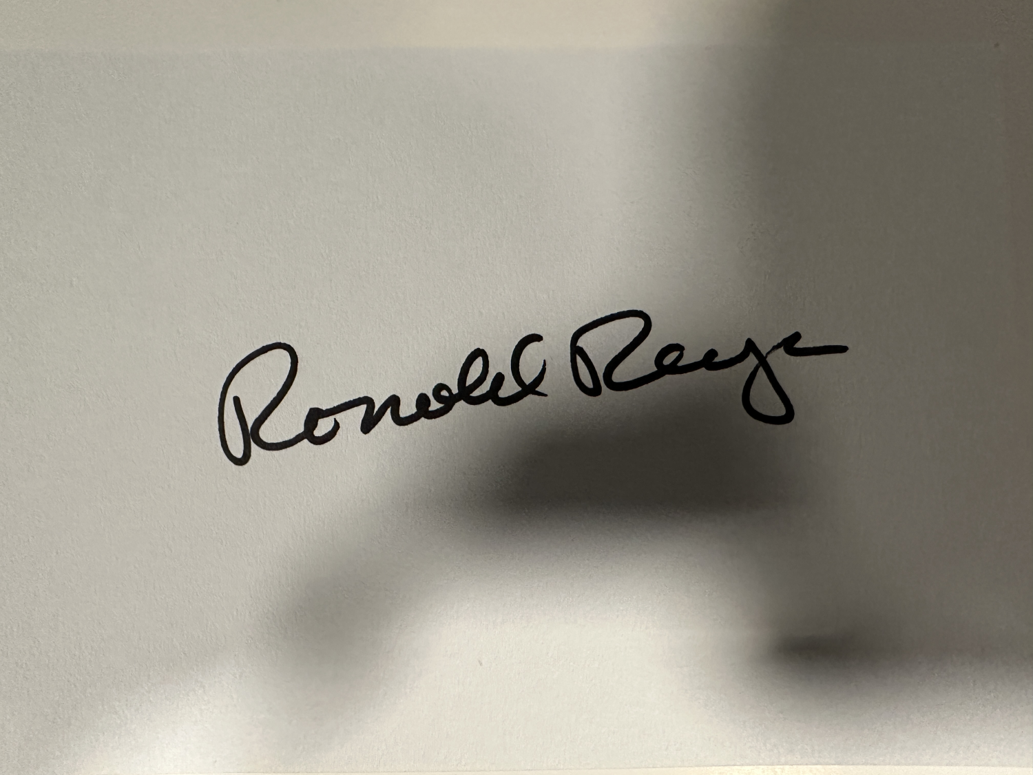 Ronald Reagan Autographed CARD 