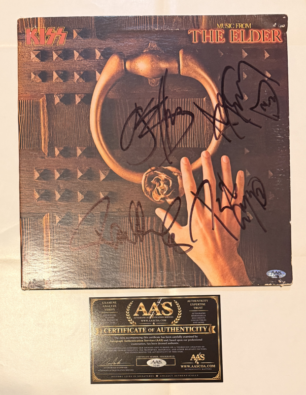 Kiss Autographed Album ACE PETER GENE PAUL