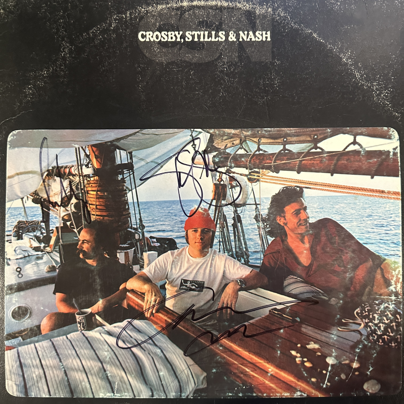 Crosby Stills And Nash Autographed Album Cover