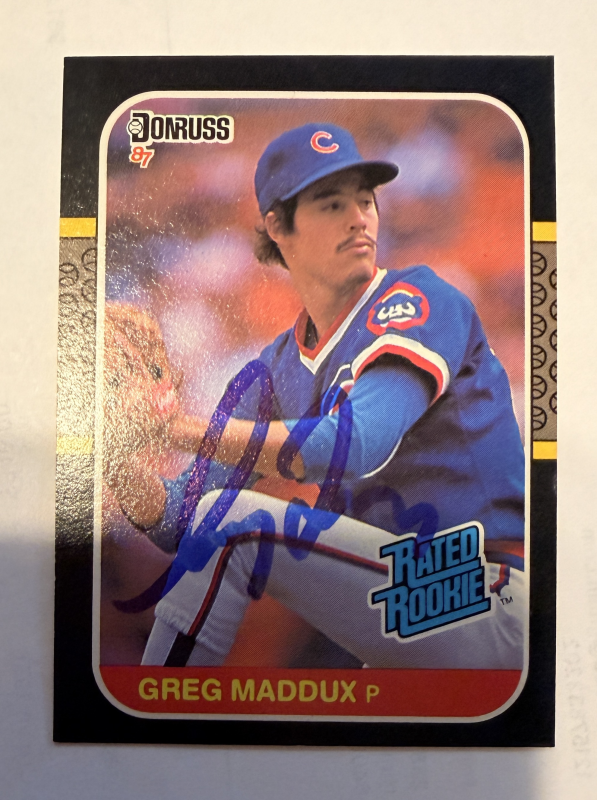 Greg Maddux Autographed Card