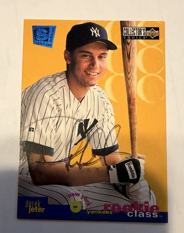 Derek Jeter Autographed Card