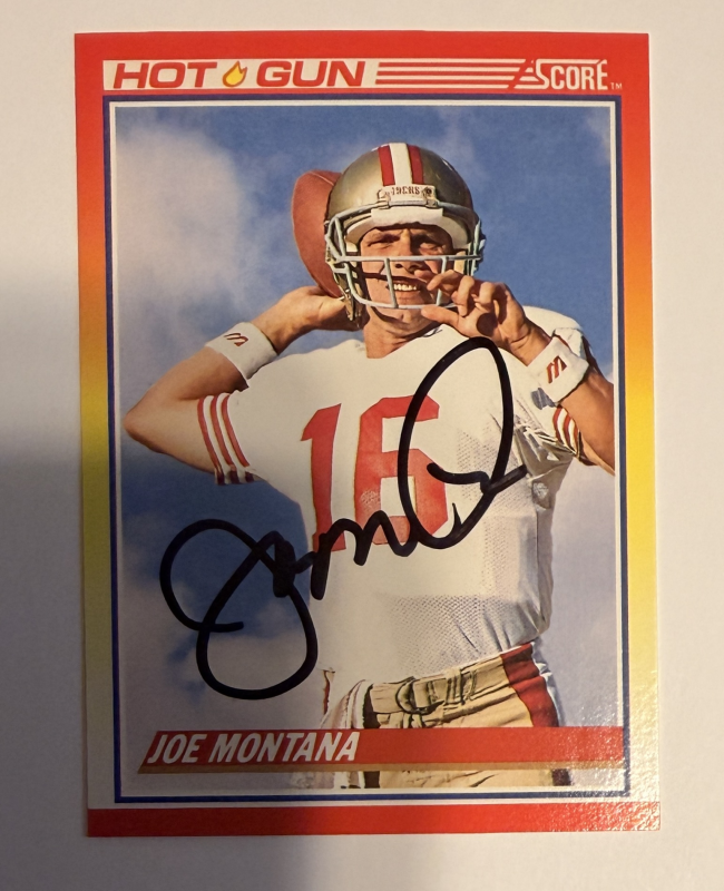 Joe Montana Autographed Card