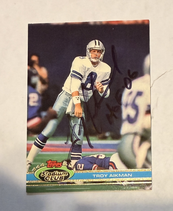 Troy Aikman Autographed CARD
