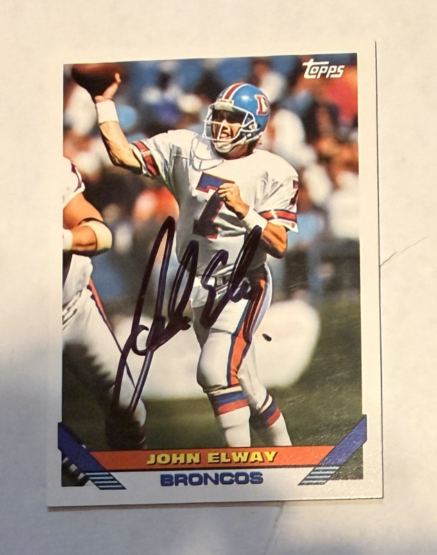 John Elway Autographed CARD