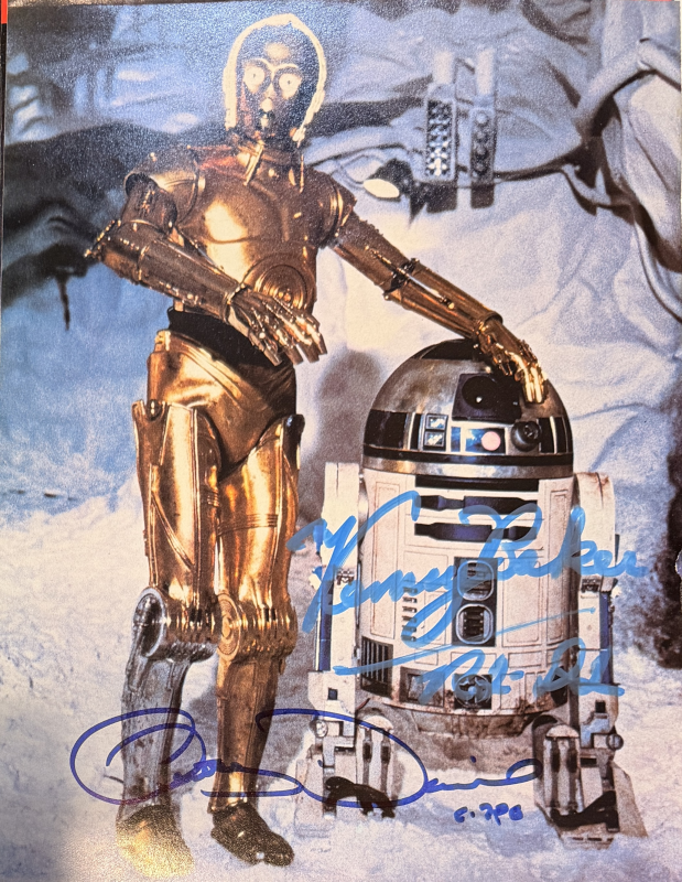 Anthony Daniels Kenny Baker Autographed 8x10