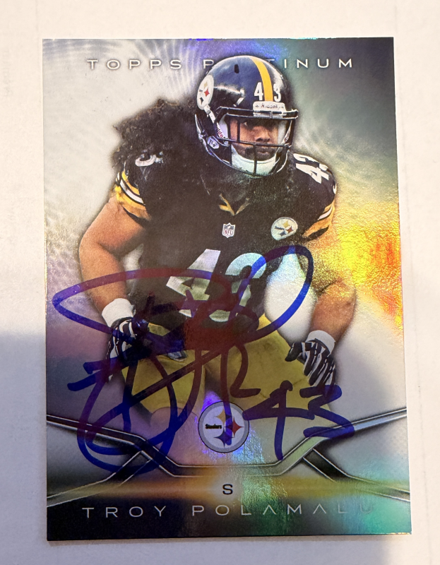Troy Polamalu Autographed Card