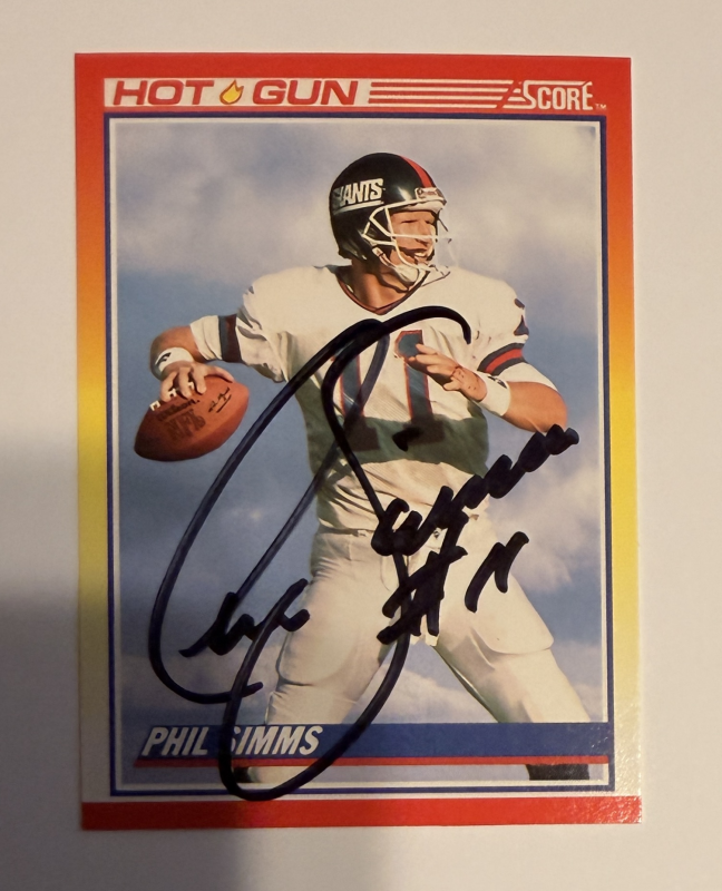 Phil Simms Autographed Card 