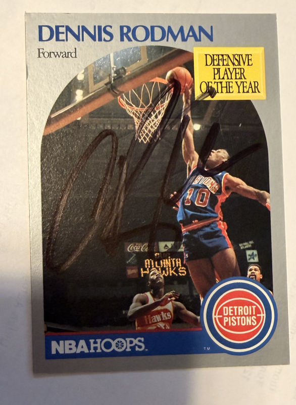 Dennis Rodman Autographed CARD